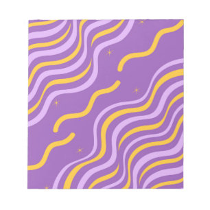 Oranje Roze Groovy Stripe Minimalistische Lente Zo Notitieblok