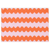 Oranje Roze Groovy Stripe Minimalistische Moderne Tafelkleed (Voorkant (Horizontaal))