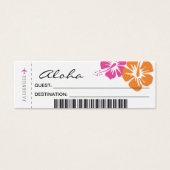 Oranje roze hibiscus Flowers Weddenschap Kaart (Voorkant)