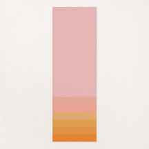 Oranje roze horizontale lijn Yoga Mat