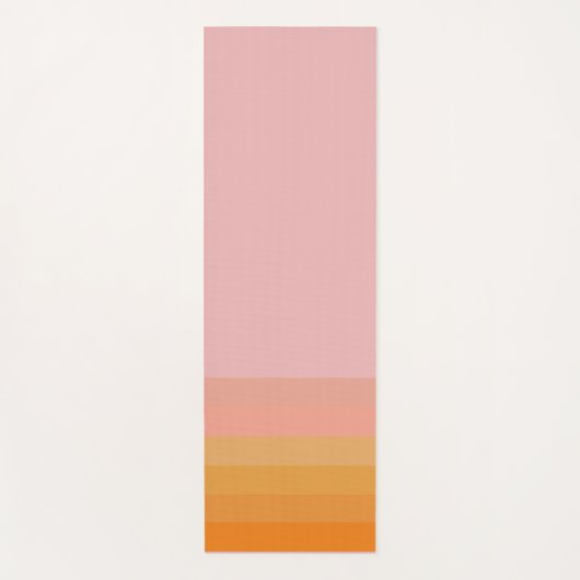 Oranje roze horizontale lijn Yoga Mat (Voorkant)