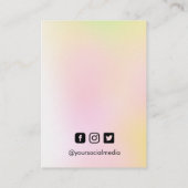 Oranje roze Kaart met verouderingsscherm Visitekaartje (Achterkant)