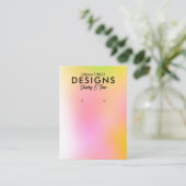 Oranje roze Kaart met verouderingsscherm Visitekaartje (Staand voorkant)