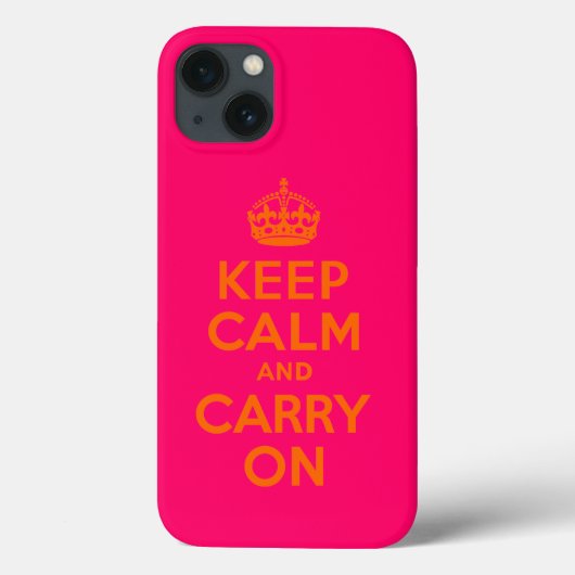 Oranje roze kalk houden en doorgaan Case-Mate iPhone case (Achterkant)