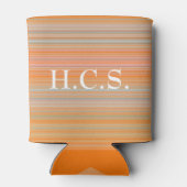 Oranje roze Koelbox met Initialen HAMbyWG Blikjeskoeler (Achterkant)