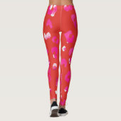 Oranje roze lavlinder leggings (Achterkant)