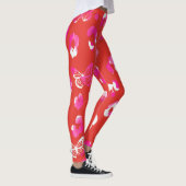 Oranje roze lavlinder leggings (Rechts)