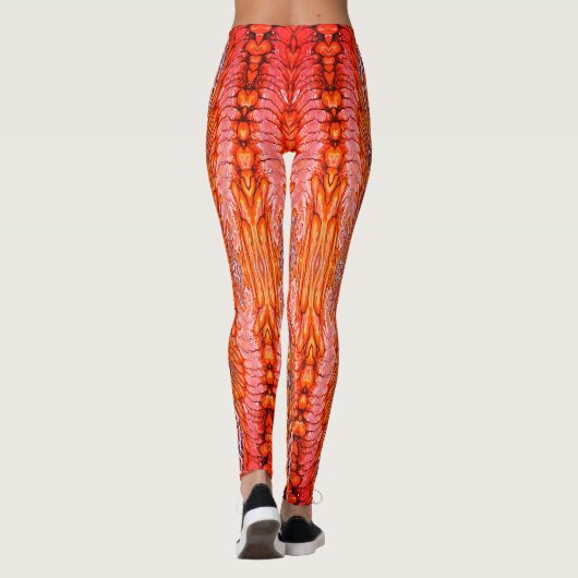 Oranje roze leggings (Achterkant)