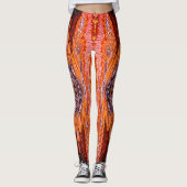 Oranje roze leggings (Voorkant)