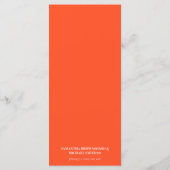 Oranje Roze Menu Eenvoudig (Achterkant)