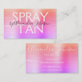 Oranje roze metalen sproeier Tan Visitekaartje (Voorkant / Achterkant)