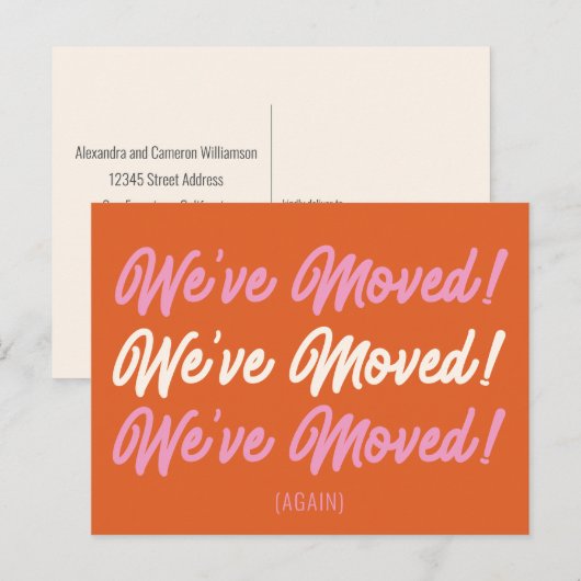 Oranje Roze Mod We hebben de aankondiging van de b Briefkaart (Voorkant / Achterkant)