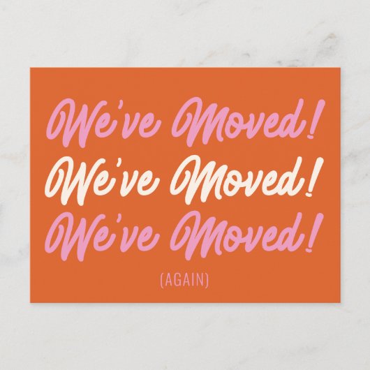 Oranje Roze Mod We hebben de aankondiging van de b Briefkaart (Voorkant)