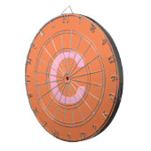 Oranje Roze Monogram Initiaal Moderne Aangepaste K Dartbord (Voorkant Rechts)