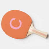 Oranje Roze Monogram Initiaal Moderne Aangepaste K Tafeltennisbatje (Zijkant)
