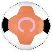 Oranje Roze Monogram Initiaal Moderne Aangepaste K Voetbal (Gedraaid)
