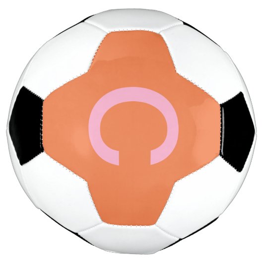 Oranje Roze Monogram Initiaal Moderne Aangepaste K Voetbal (Gedraaid)