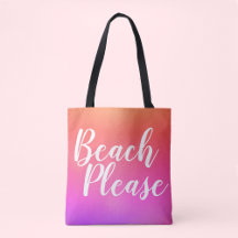 Oranje roze ombre beach
