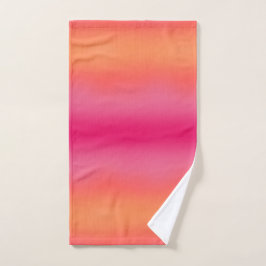Oranje roze ombré handdoek