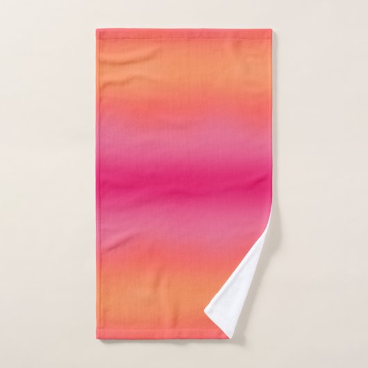 Oranje roze ombré handdoek (Handdoek)