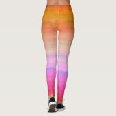 Oranje Roze Ombre Leggings (Achterkant)