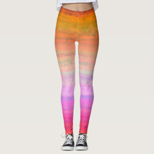 Oranje Roze Ombre Leggings
