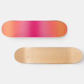 Oranje roze ombré persoonlijk skateboard (Horizontaal)