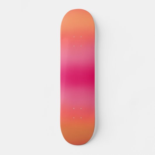 Oranje roze ombré persoonlijk skateboard (Voorkant)