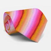 Oranje Roze Ombre Stropdas (Opgerold)