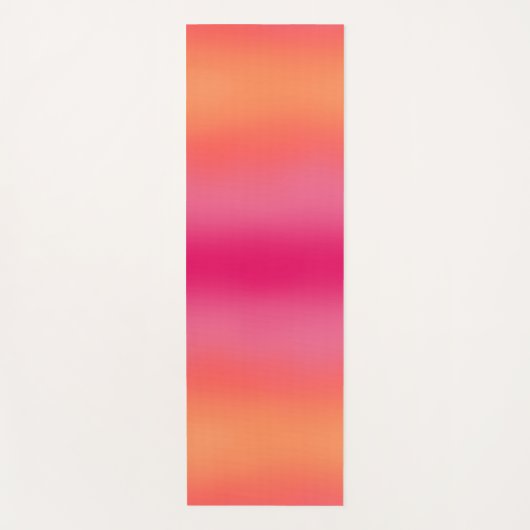 Oranje roze ombré yogamat (Voorkant)