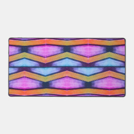 Oranje, roze, paarse en blauwe afbeeldingen bureaumat