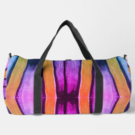 Oranje, roze, paarse en blauwe afbeeldingen plunjezak