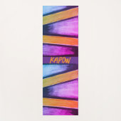 Oranje, roze, paarse en blauwe afbeeldingen yogamat (Voorkant)
