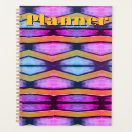 Oranje, roze, paarse en blauwe Chevron Planner