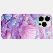 ORANJE ROZE PAARSE PASTEL SCHELPEN ZEEWIER Case-Mate iPhone CASE (Achterkant (horizontaal))