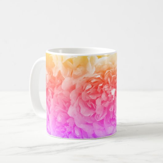Oranje, roze, Paarse Rozen Koffiemok (Voorkant links)