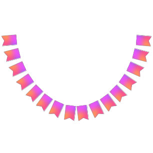 Oranje, roze, Paarse tropische kleuren Vlaggetjes