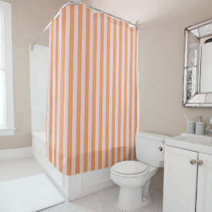 Oranje Roze Pastel Strepen Patroon Modern Douchegordijn