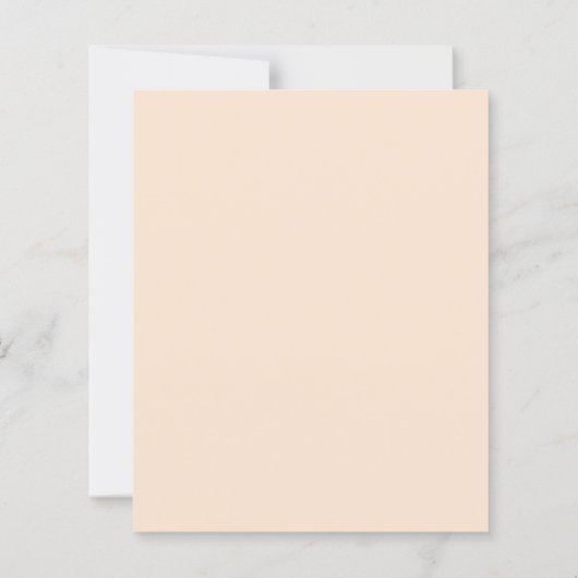 Oranje roze perzik bloemen boog huwelijksuitnodigi (Achterkant)