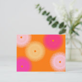 oranje & roze pop kleur briefkaart (Staand voorkant)