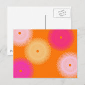 oranje & roze pop kleur briefkaart (Voorkant / Achterkant)