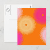 oranje & roze pop kleur briefkaart (Voorkant / Achterkant)
