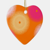oranje & roze pop kleur keramisch ornament (Rechts)