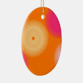 oranje & roze pop kleur keramisch ornament (Rechts)