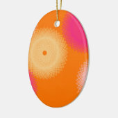 oranje & roze pop kleur keramisch ornament (Links)