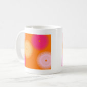 oranje & roze pop kleur koffiemok (Voorkant links)