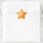 oranje & roze pop kleur ster sticker (Tas)