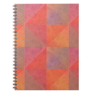 Oranje Roze Rode Driehoeken Aquarel Geometrische K Notitieboek