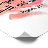 Oranje Roze Roze Psalm 23:1 Poster (Hoek)