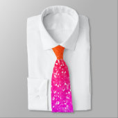 Oranje Roze Sparkle Abstracte Glitter Patterns Gif Stropdas (Gebonden)
